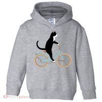 Cat On A Bike Funny Toddler Hoodie thumb 0