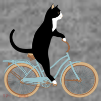 Cat On A Bike Funny Toddler Hoodie thumb 2