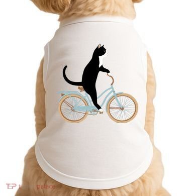 Cat On A Bike Funny Doggie Tank