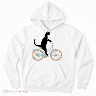Cat On A Bike Funny Hoodie
