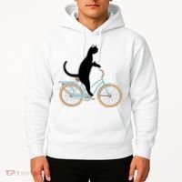Cat On A Bike Funny Hoodie thumb 2