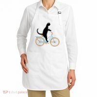 Cat On A Bike Funny Apron thumb 2