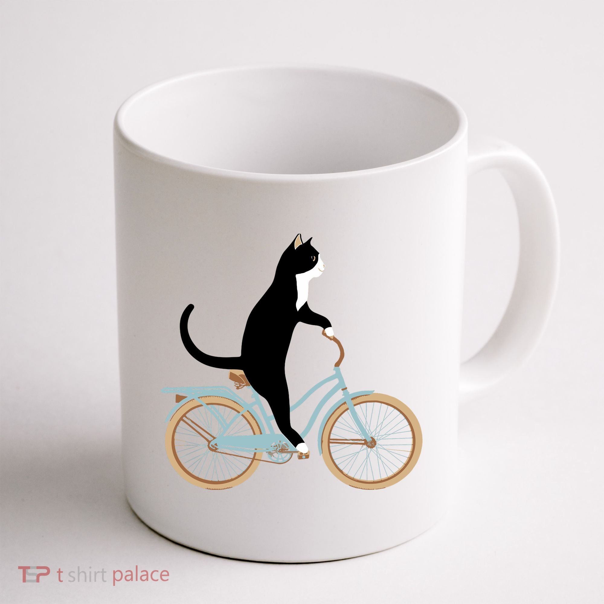 Cat On A Bike Funny Coffee Mug