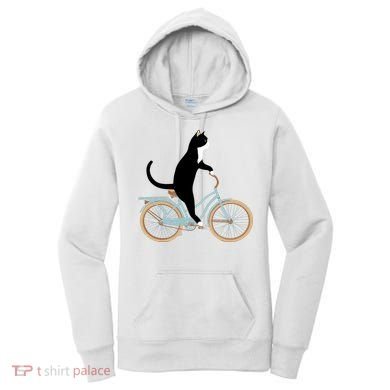 Cat On A Bike Funny Women's Hoodie