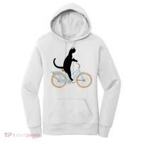 Cat On A Bike Funny Women's Hoodie thumb 0