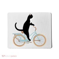 Cat On A Bike Funny Mousepad thumb 0
