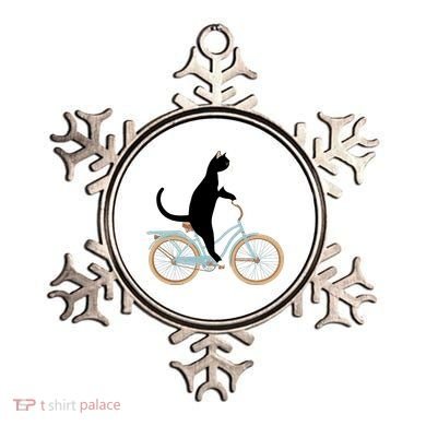 Cat On A Bike Funny Ornament