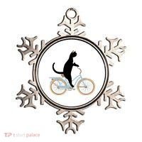 Cat On A Bike Funny Ornament thumb 0