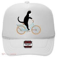 Cat On A Bike Funny Hat thumb 0