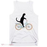 Cat On A Bike Funny Tank Top thumb 0