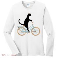 Cat On A Bike Funny Women's Long Sleeve Shirt thumb 0