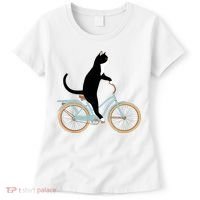 Cat On A Bike Funny Women's T-Shirt thumb 0