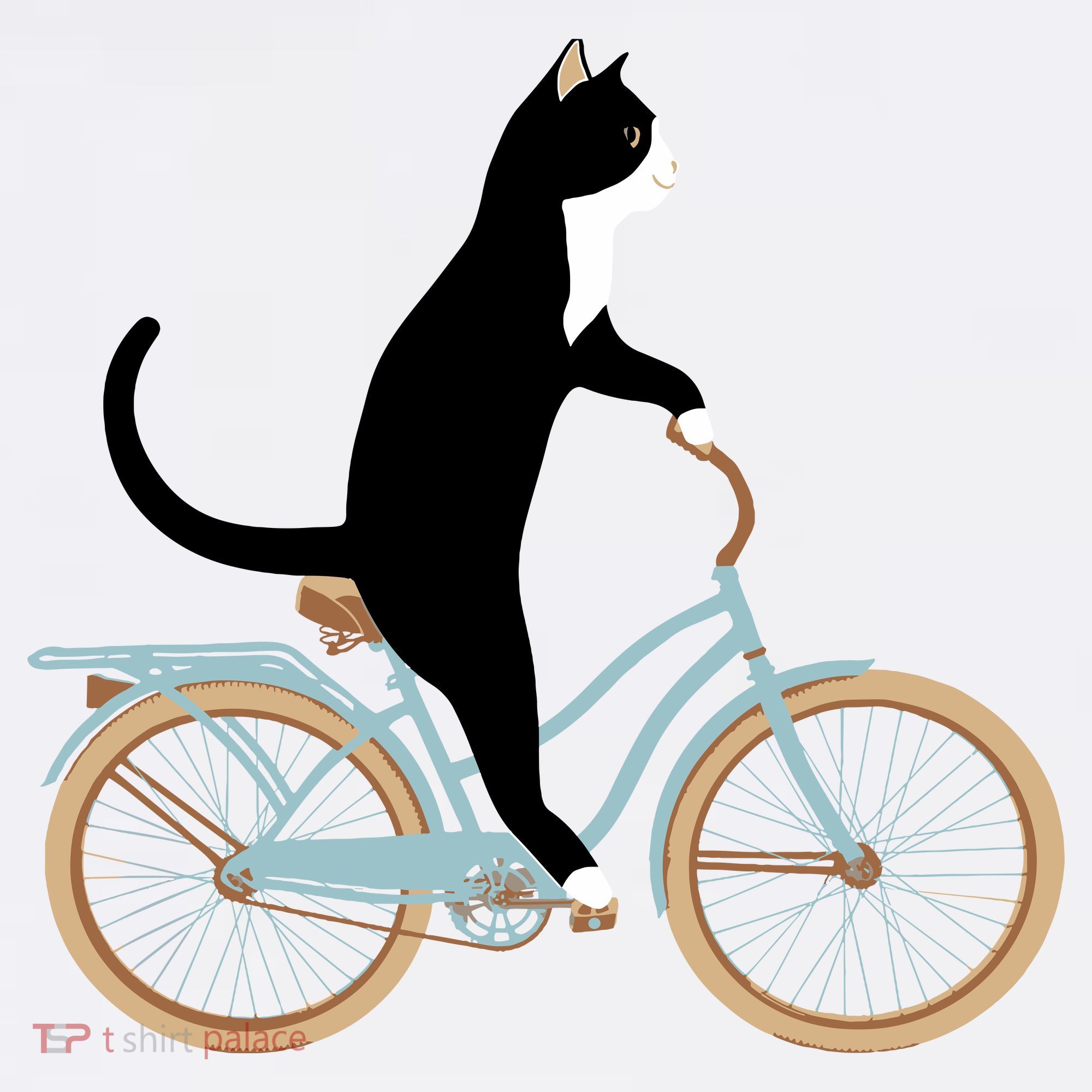 Cat On A Bike Funny Women's T-Shirt