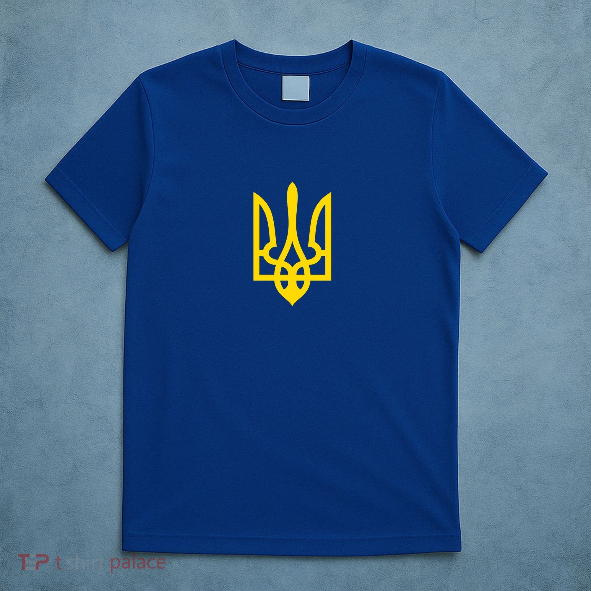 Coat Of Arms Of Ukraine Emblem Small Chest Print T-Shirt