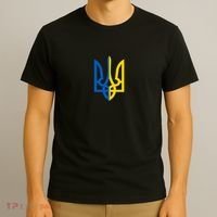 Coat Of Arms Of Ukraine Emblem Chest Print T-Shirt thumb 3