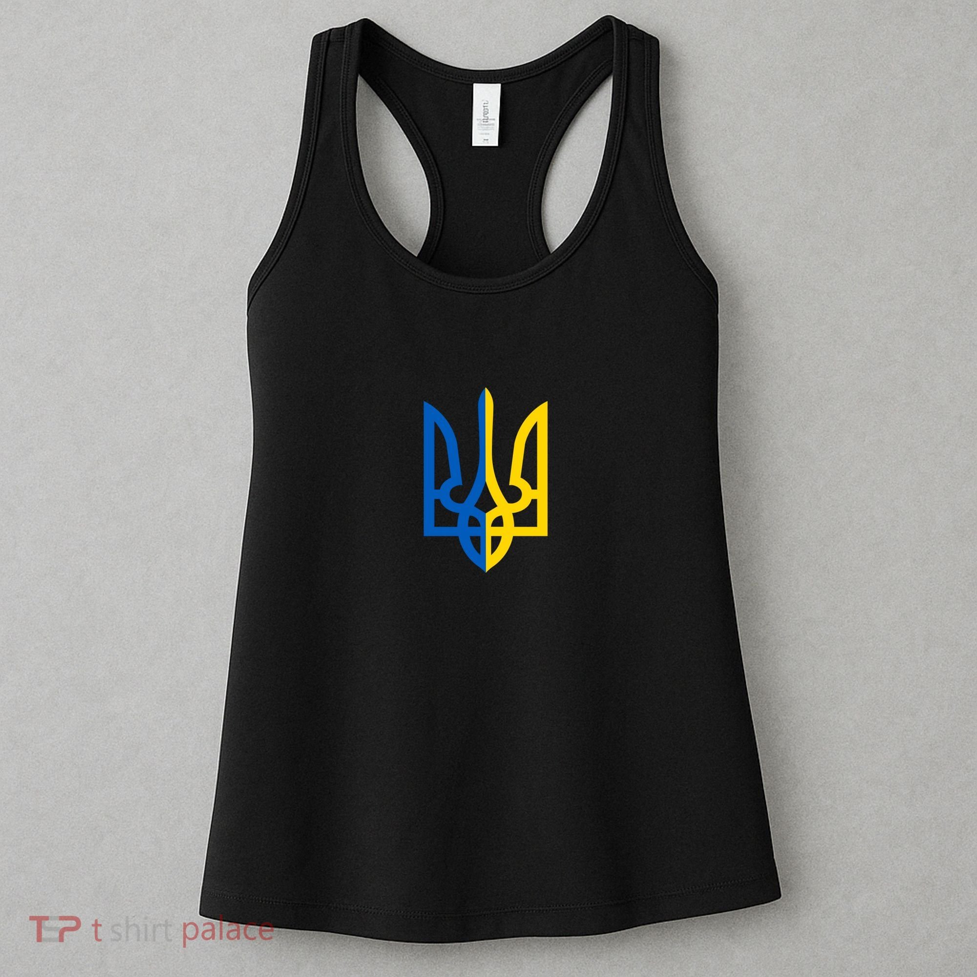 Coat Of Arms Of Ukraine Emblem Chest Print Women's Tank Top