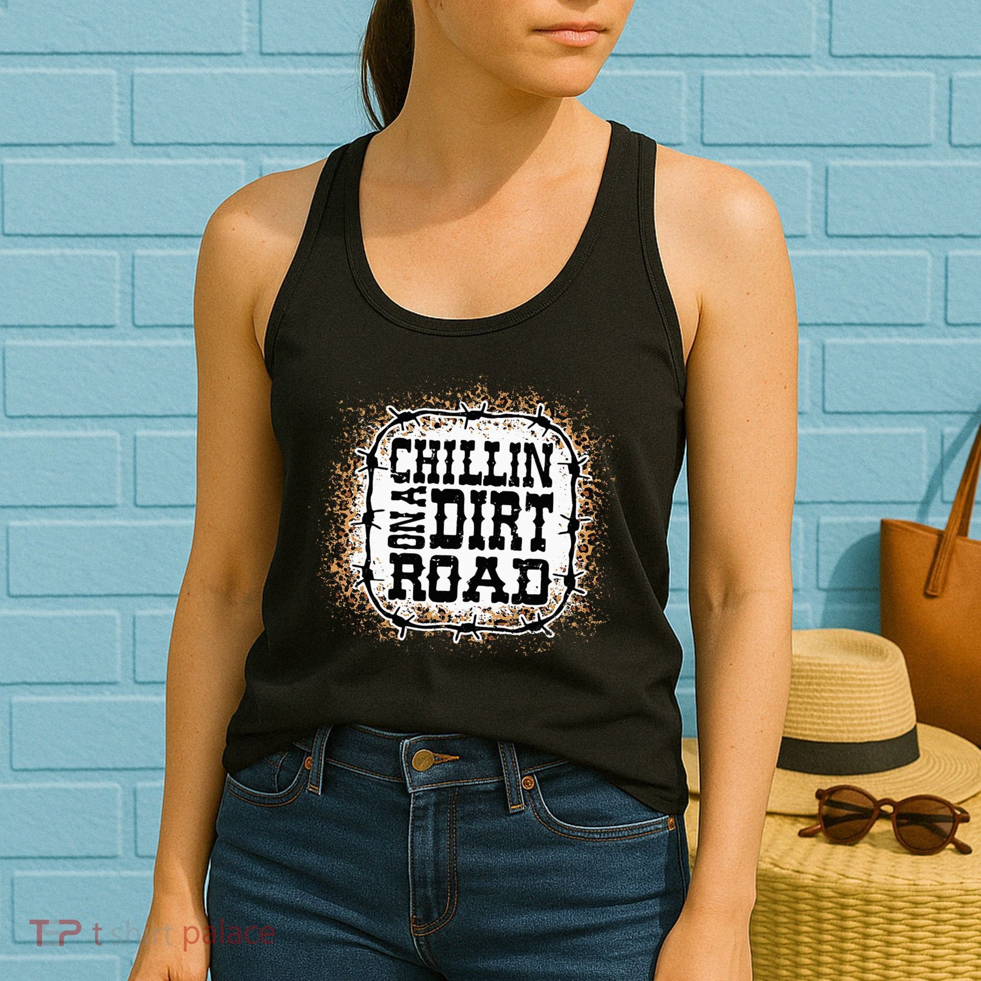 Chillin On A Dirt Road Country Music Women's Tank Top