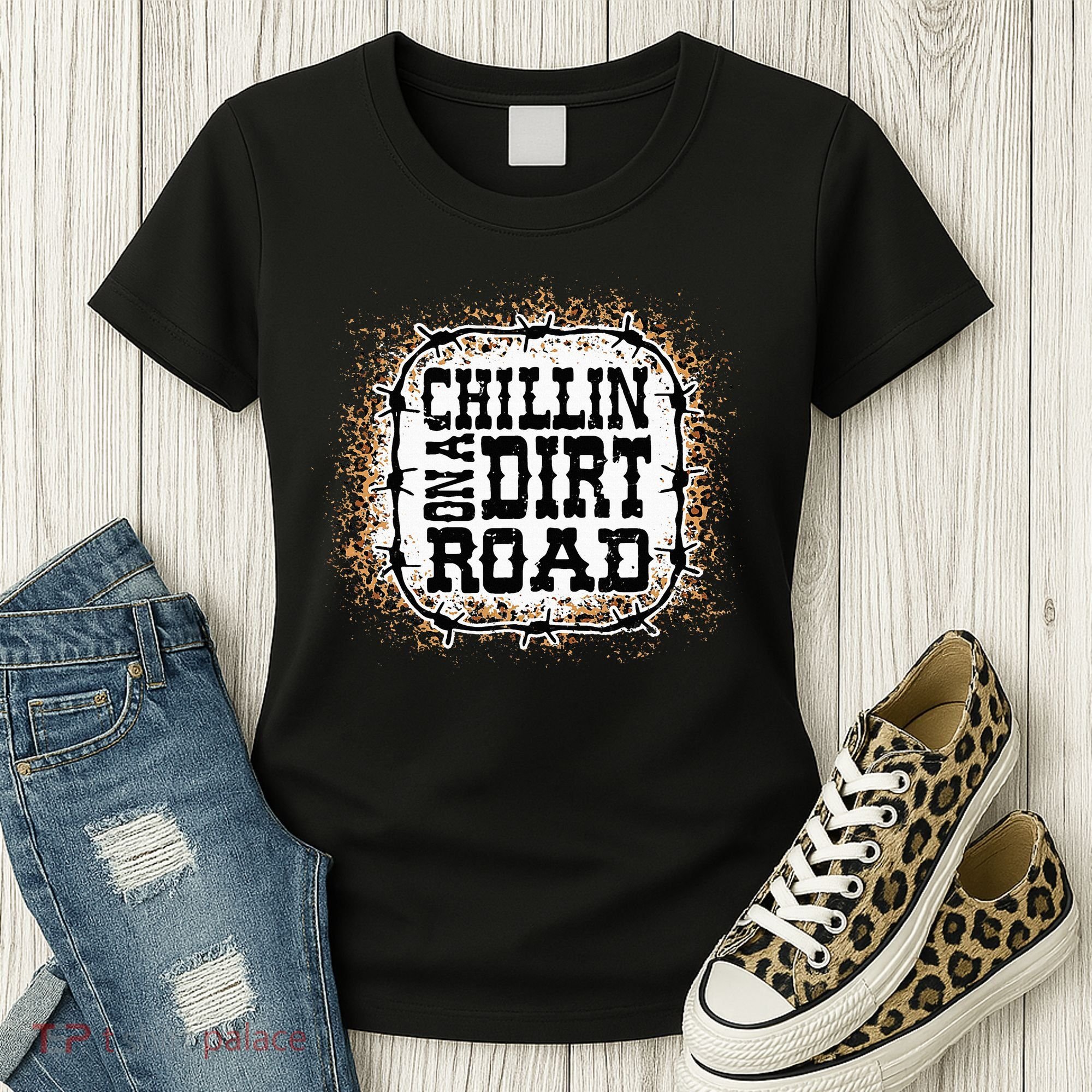 Chillin On A Dirt Road Country Music Women's T-Shirt
