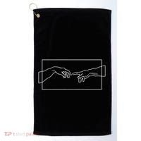 Creation Of Adam Hands Golf Towel thumb 0
