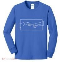 Creation Of Adam Hands Kids Long Sleeve Shirt thumb 0