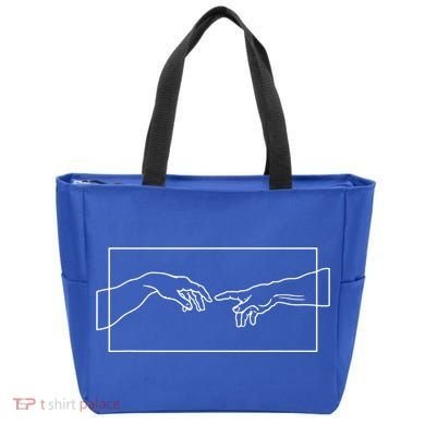 Creation Of Adam Hands Tote Bag