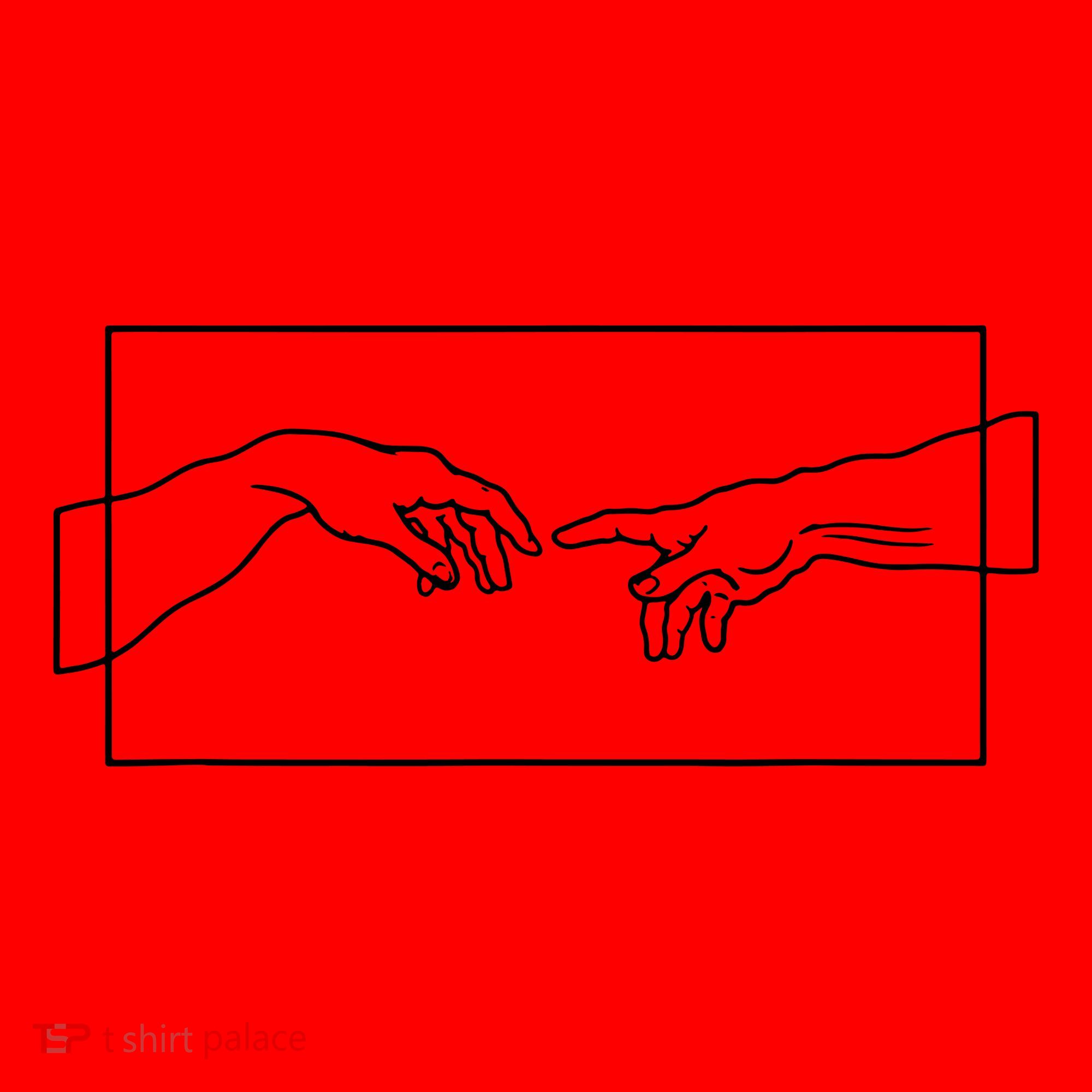 Creation Of Adam Hands Santa Hat