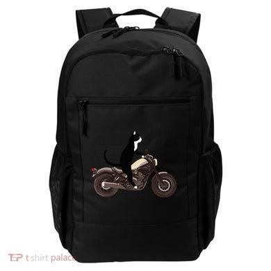 Cat On A Motorcycle Funny Backpack