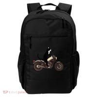 Cat On A Motorcycle Funny Backpack thumb 0