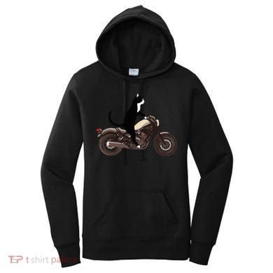 Cat On A Motorcycle Funny Women's Hoodie