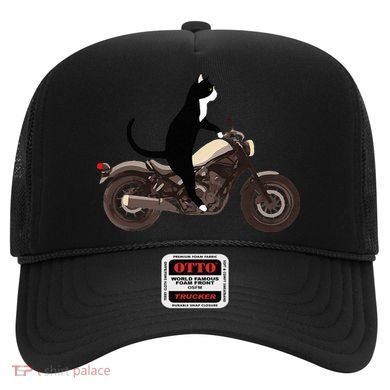 Cat On A Motorcycle Funny Hat