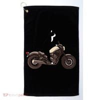 Cat On A Motorcycle Funny Golf Towel thumb 0