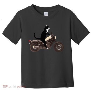 Cat On A Motorcycle Funny Toddler T-Shirt