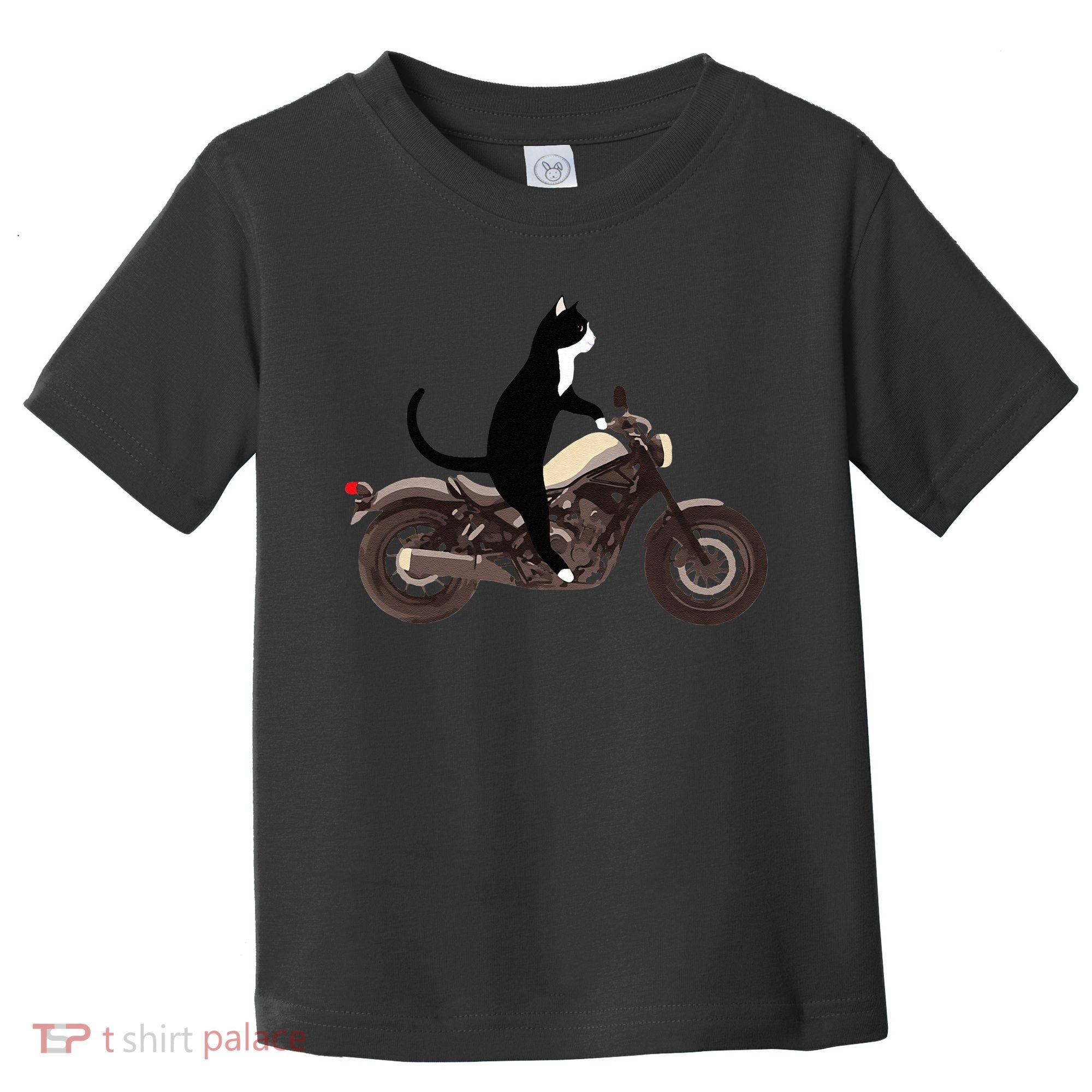 Cat On A Motorcycle Funny Toddler T-Shirt