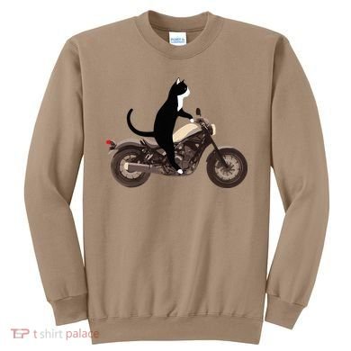 Cat On A Motorcycle Funny Sweatshirt