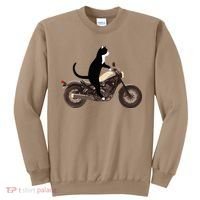 Cat On A Motorcycle Funny Sweatshirt thumb 0