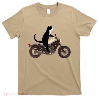 Cat On A Motorcycle Funny T-Shirt