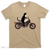 Cat On A Motorcycle Funny T-Shirt thumb 0