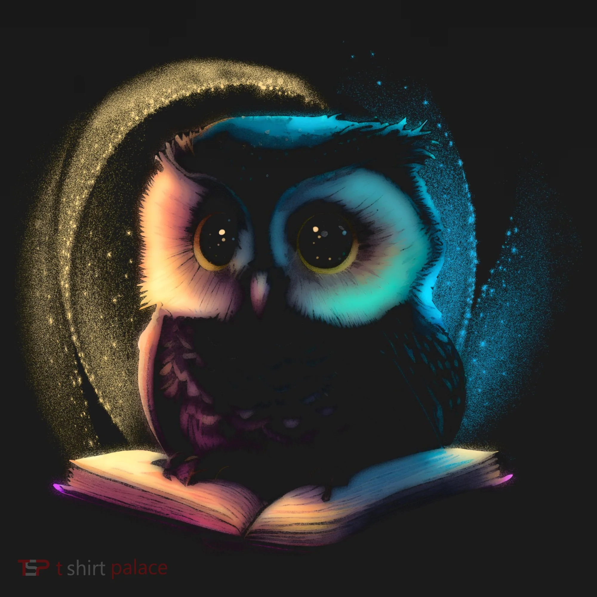 Cute Owl Animal With Book Doggie Tank