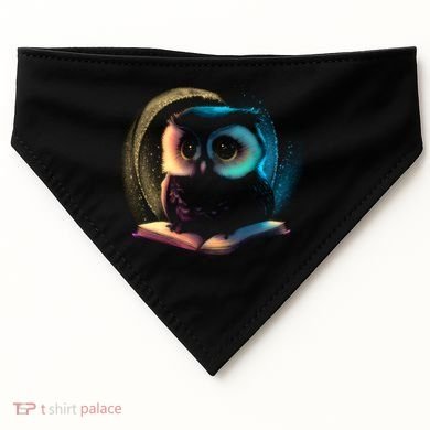 Cute Owl Animal With Book USA-Made Doggie Bandana