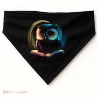 Cute Owl Animal With Book USA-Made Doggie Bandana thumb 0