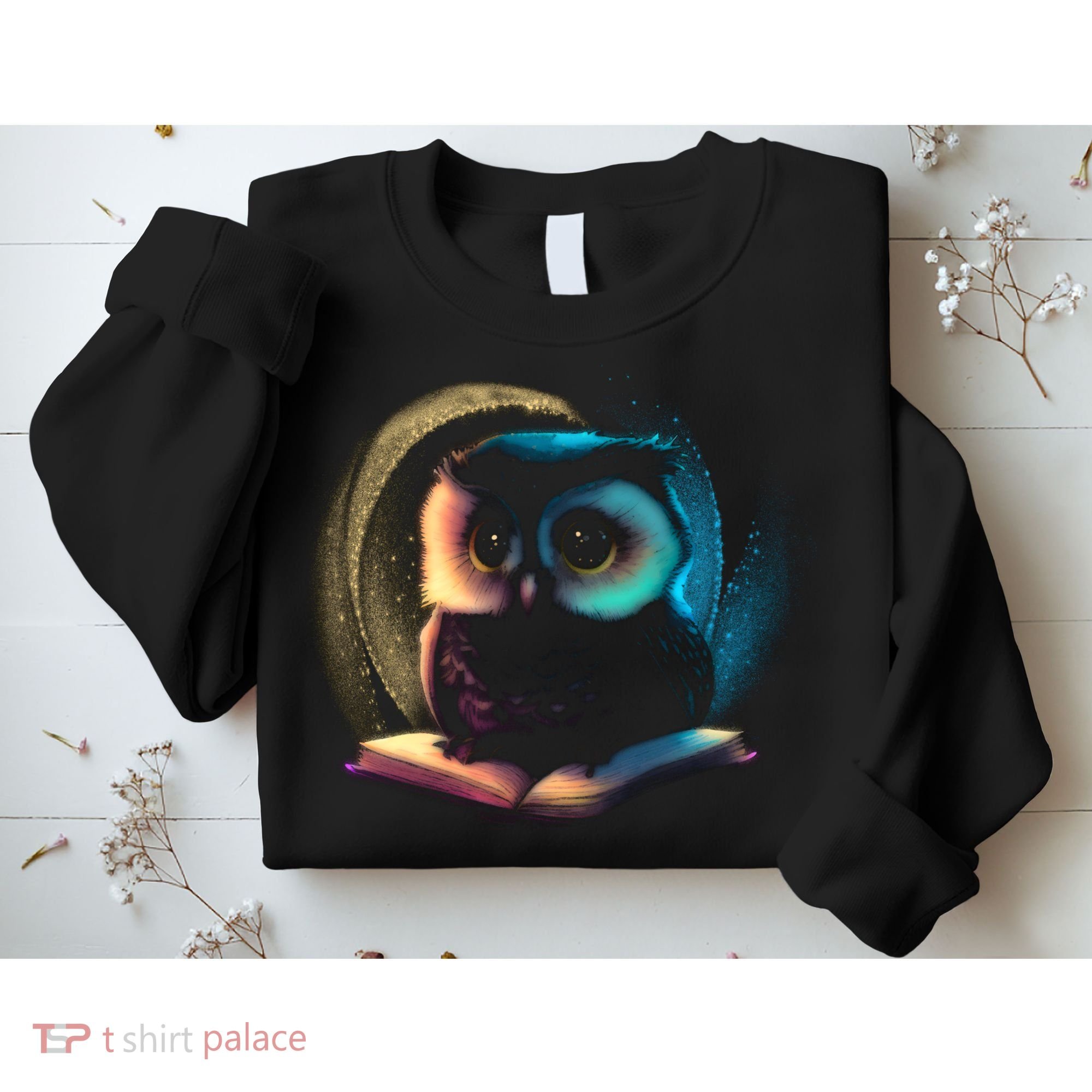 Cute Owl Animal With Book Sweatshirt