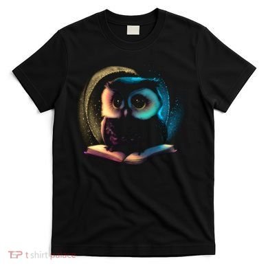 Cute Owl Animal With Book T-Shirt