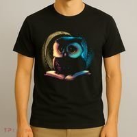 Cute Owl Animal With Book T-Shirt thumb 3