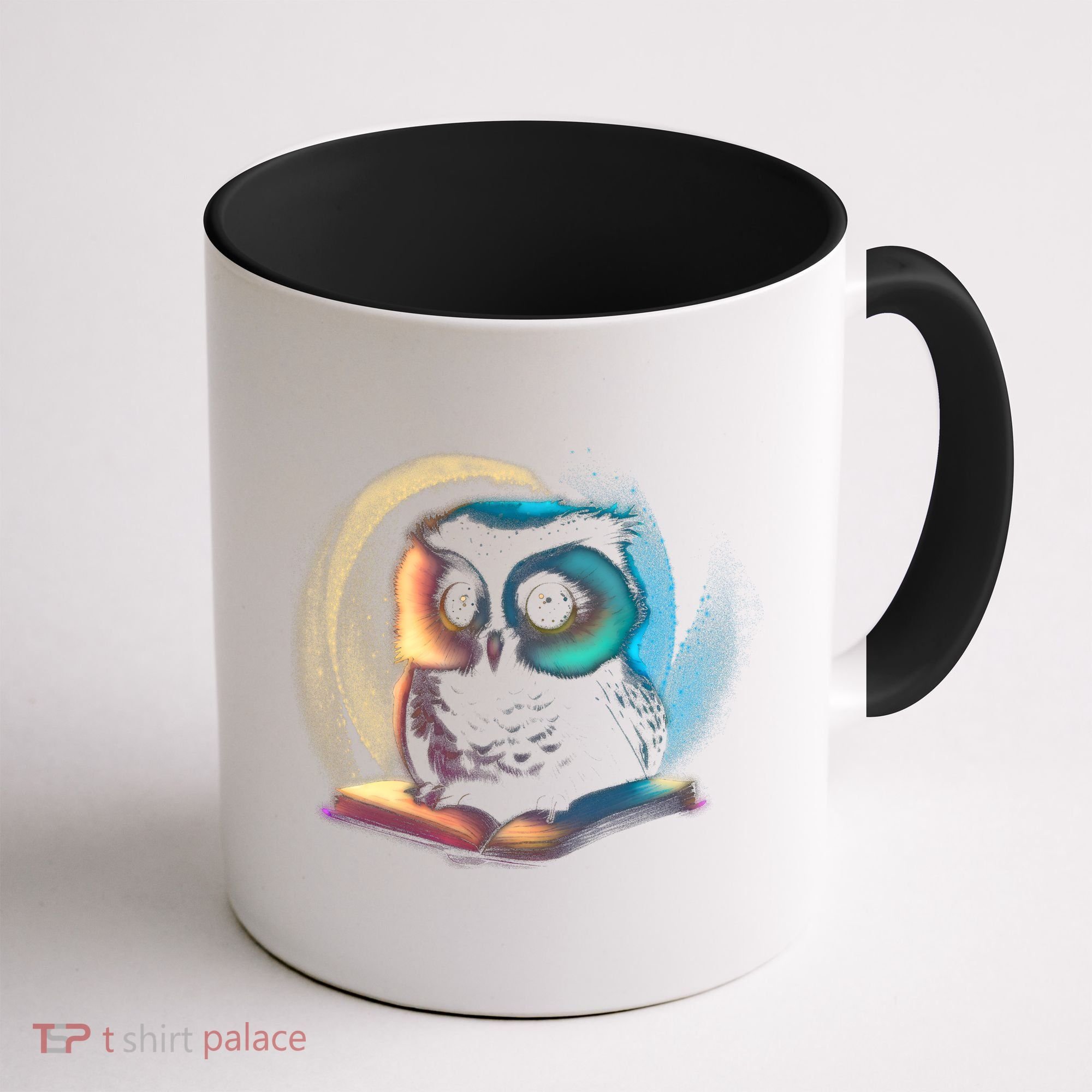 Cute Owl Animal With Book Coffee Mug