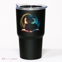 Cute Owl Animal With Book Tumbler thumb 0