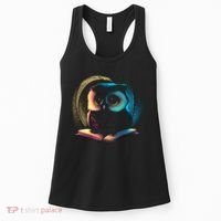 Cute Owl Animal With Book Women's Tank Top thumb 0