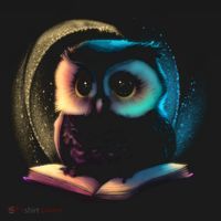 Cute Owl Animal With Book Visor thumb 3