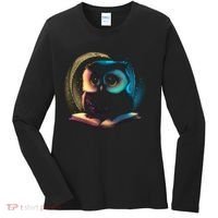 Cute Owl Animal With Book Women's Long Sleeve Shirt thumb 0