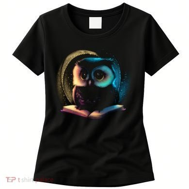 Cute Owl Animal With Book Women's T-Shirt