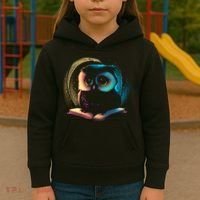 Cute Owl Animal With Book Kids Hoodie thumb 3